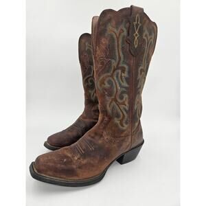 Justin Cowboy Boots Size 9B (9 Narrow) Square Toed Style L 2552